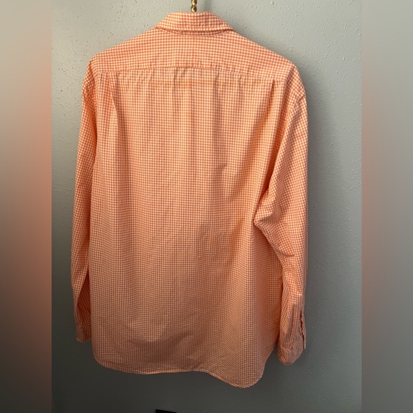 Polo Ralph Lauren Orange and White gingham check button down shirt - Picture 2 of 6